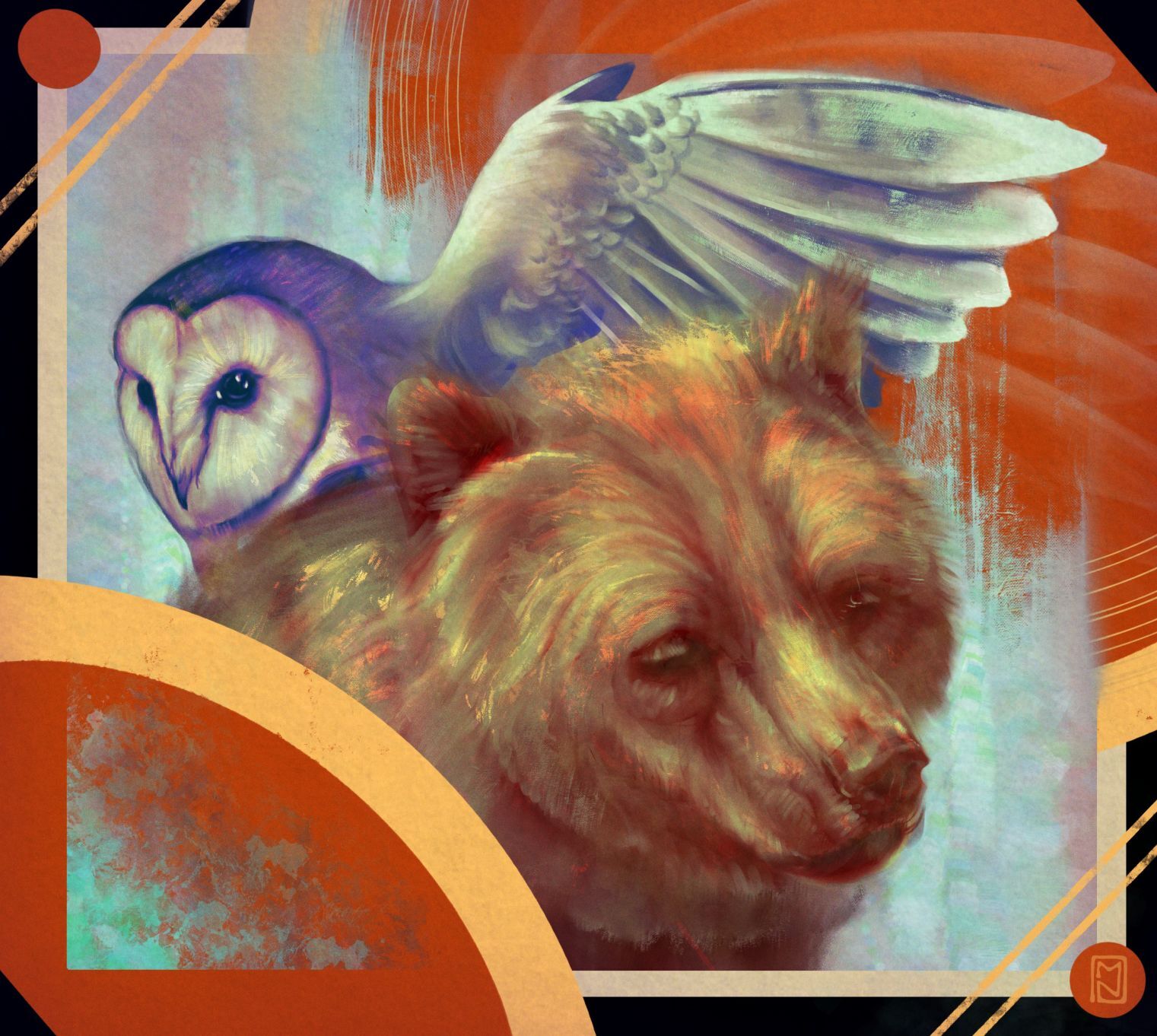Sketch Artist-Owl and Bear
